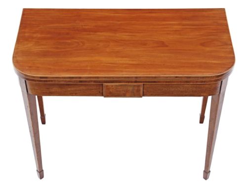 Georgian Mahogany Folding Card Console Table