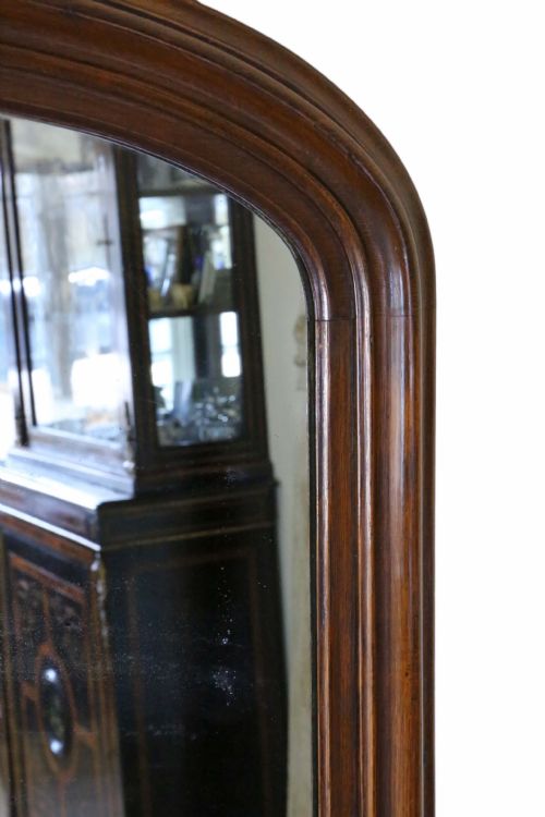 fig 2. Very large Victorian oak wall overmantle mirror