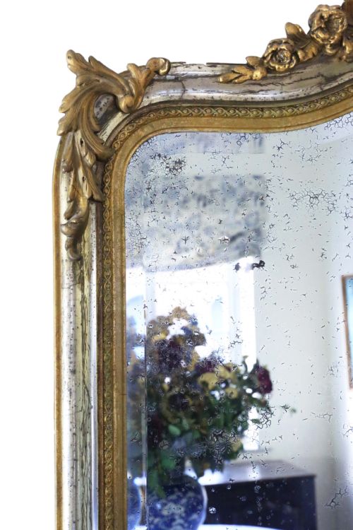fig 1. Very large 19th Century gilt overmantle wall mirror
