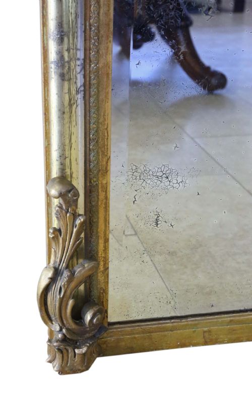 fig 2. Very large 19th Century gilt overmantle wall mirror