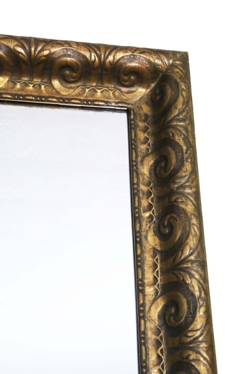 19TH CENTURY VERY LARGE GILT WALL OVERMANTLE MIRROR - ADDITIONAL PHOTO 2