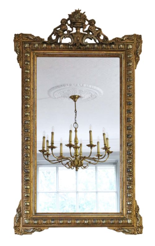 19th  Century Gilt Overmantle Wall Mirror