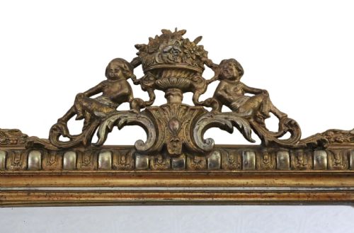 fig 1. 19th  Century gilt overmantle wall mirror 
