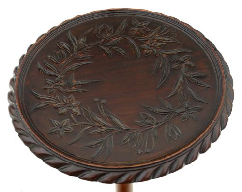 fig 1. ANTIQUE FINE QUALITY GEORGIAN REVIVAL EDWARDS AND ROBERTS SIDE WINE TABLE C1900 MAHOGANY
