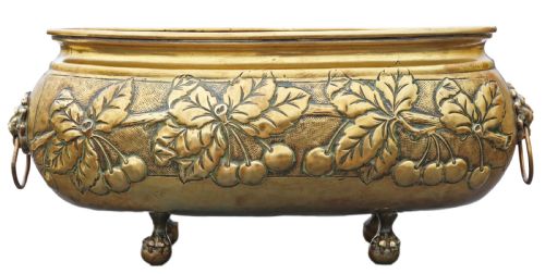 fig 1. ANTIQUE DUTCH LARGE QUALITY BRASS JARDINIÈRE PLANTER 18TH CENTURY C1790