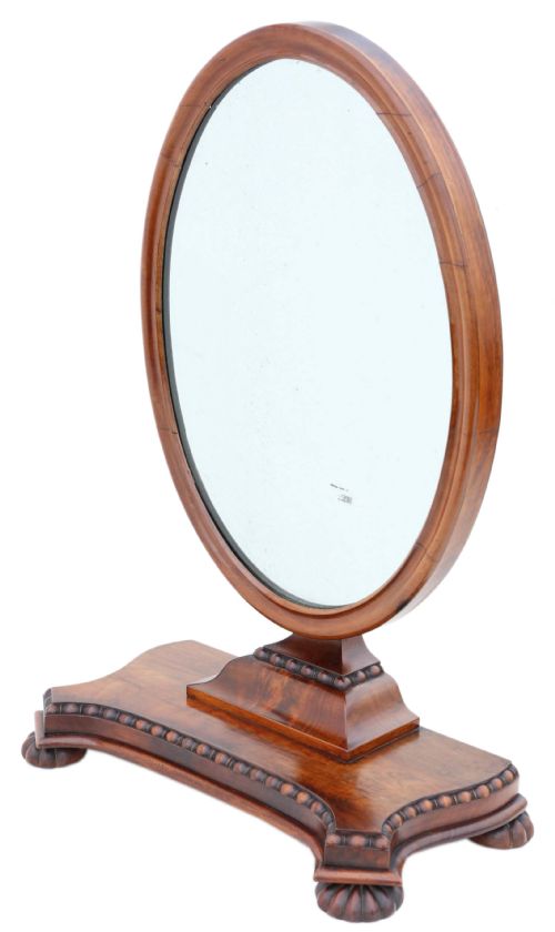 Antique Large Fine Quality Regency C1825 Mahogany Dressing Table Swing Mirror