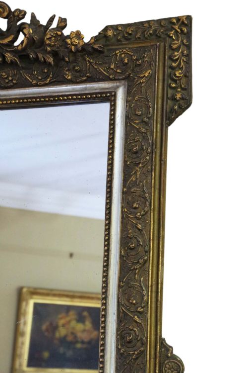 fig 2. ANTIQUE RARE LARGE FINE QUALITY FRENCH 19TH CENTURY GILT MIRROR