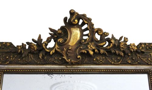 fig 3. ANTIQUE RARE LARGE FINE QUALITY FRENCH 19TH CENTURY GILT MIRROR
