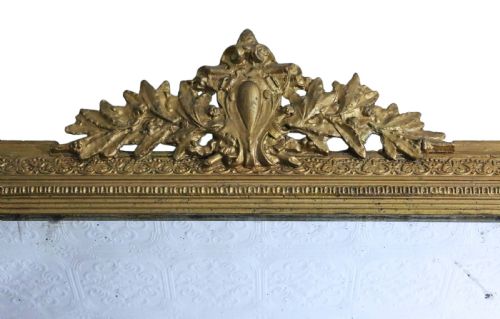ANTIQUE LARGE QUALITY 19TH CENTURY GILT OVERMANTLE MIRROR - ADDITIONAL PHOTO 1
