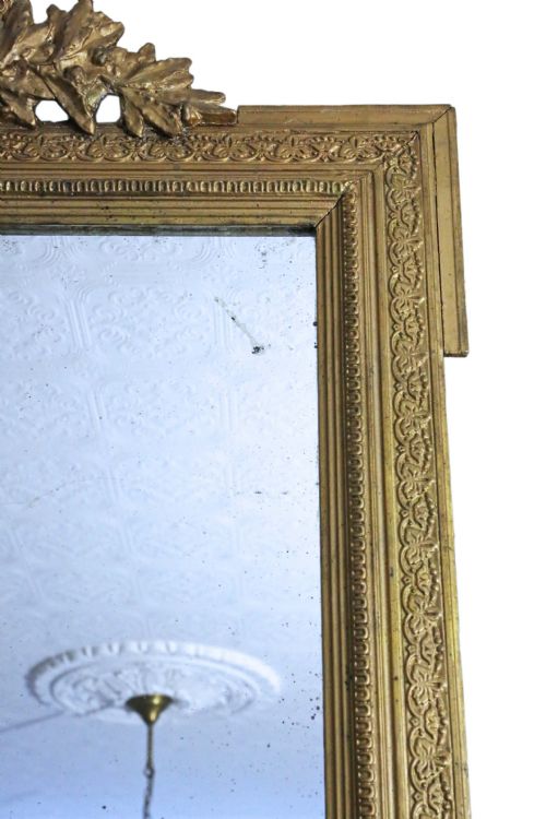 ANTIQUE LARGE QUALITY 19TH CENTURY GILT OVERMANTLE MIRROR - ADDITIONAL PHOTO 5