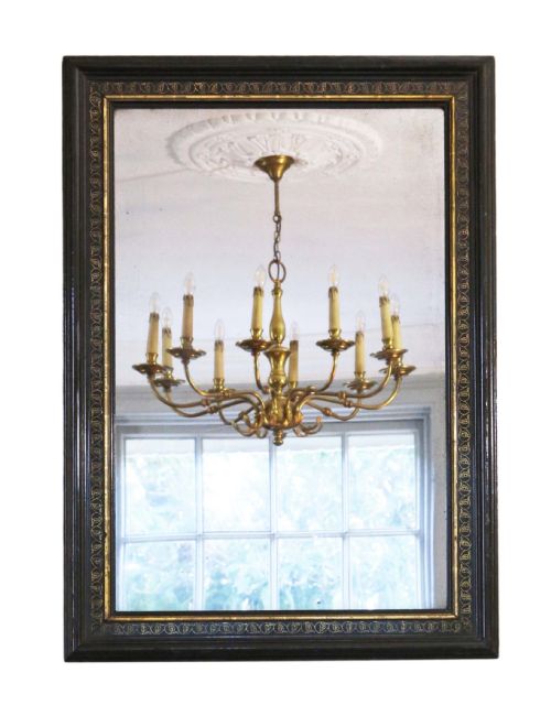 Antique 19th Century Large Quality Ebonised and Gilt Overmantle Mirror
