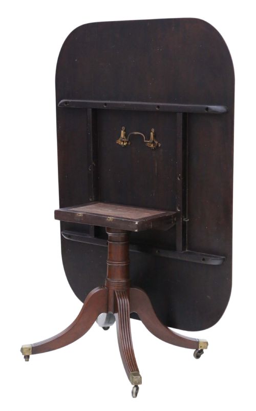 ANTIQUE FINE QUALITY REGENCY 1825 MAHOGANY TILT TOP TABLE - ADDITIONAL PHOTO 1