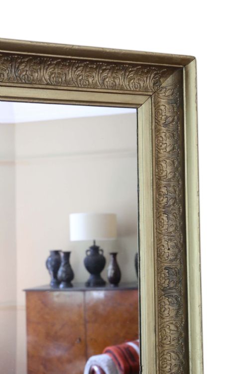 ANTIQUE LARGE QUALITY GILT OVERMANTLE MIRROR MID19TH CENTURY - ADDITIONAL PHOTO 2