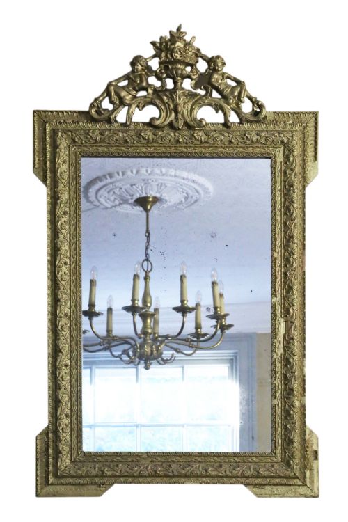 ANTIQUE 19TH CENTURY LARGE QUALITY GILT WALL MIRROR