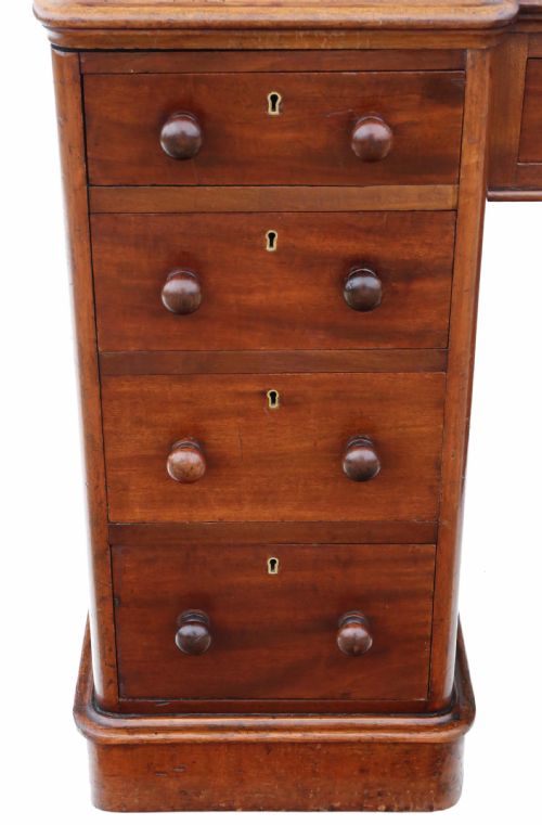 fig 2. ANTIQUE QUALITY VICTORIAN MAHOGANY DESK