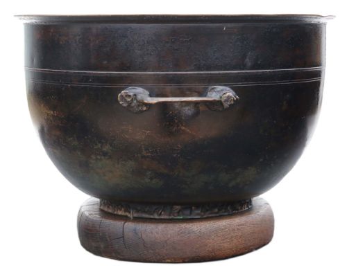 fig 1. Antique Oriental Japanese large fine quality bronze jardinière planter Hibachi C1900 Meiji
