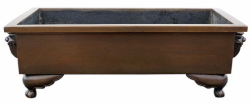 ANTIQUE VINTAGE ORIENTAL JAPANESE LARGE FINE QUALITY BRONZE JARDINIRE PLANTER SUIBAN IKEBANA C1930 - ADDITIONAL PHOTO 2