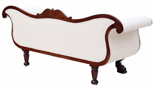 fig 2. Antique very fine quality 19th Century mahogany scroll arm sofa