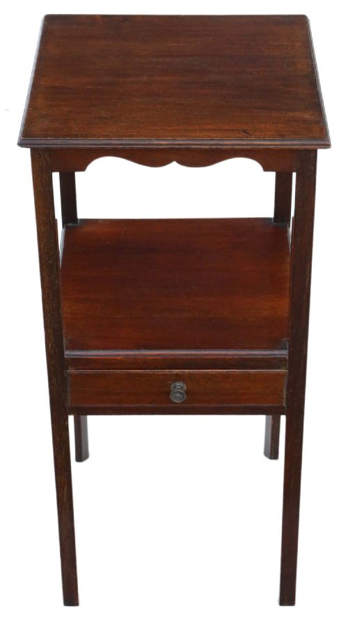 Georgian Mahogany Bedside Table Washstand