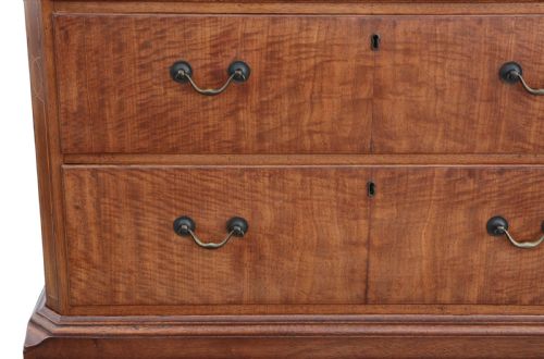 19TH CENTURY INLAID MAHOGANY TALLBOY CHEST ON CHEST OF DRAWERS - ADDITIONAL PHOTO 3