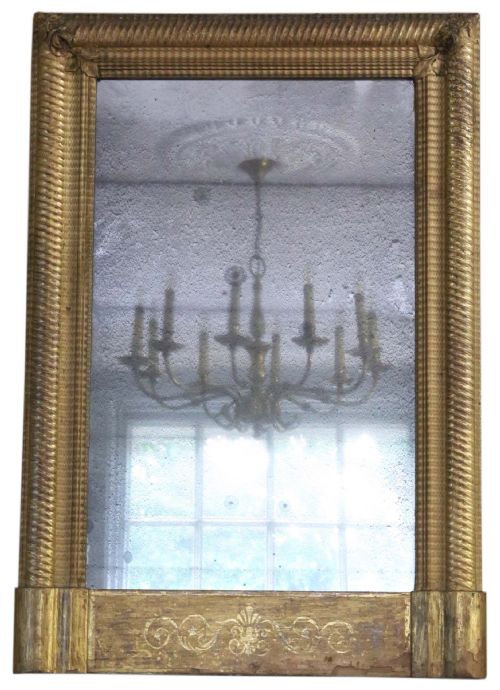 Antique Large Fine Quality Gilt Overmantle Mirror 19th Century