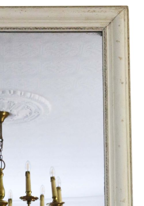ANTIQUE LARGE QUALITY PAINTED OVERMANTLE MIRROR 19TH CENTURY - ADDITIONAL PHOTO 1