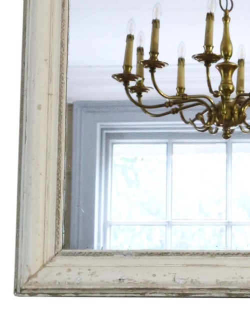 ANTIQUE LARGE QUALITY PAINTED OVERMANTLE MIRROR 19TH CENTURY - ADDITIONAL PHOTO 2