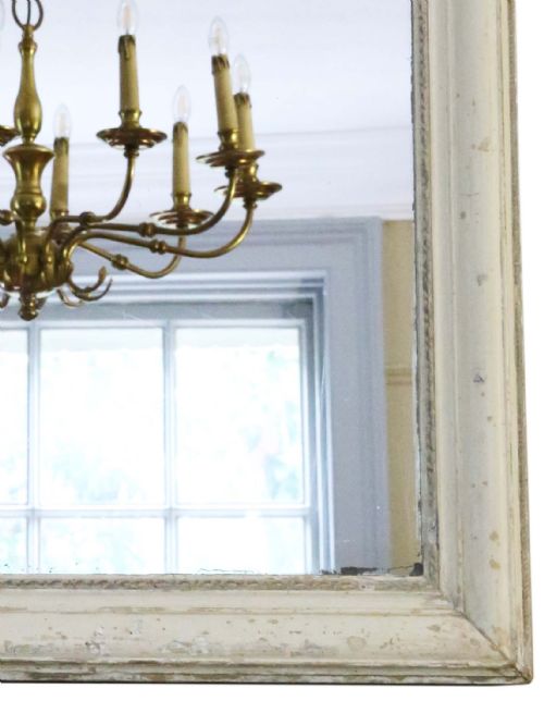 ANTIQUE LARGE QUALITY PAINTED OVERMANTLE MIRROR 19TH CENTURY - ADDITIONAL PHOTO 3