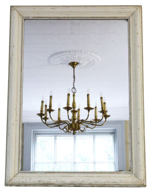 ANTIQUE LARGE QUALITY PAINTED OVERMANTLE MIRROR 19TH CENTURY - ADDITIONAL PHOTO 5