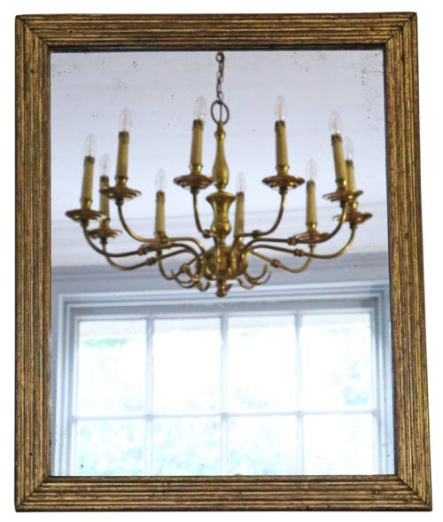 fig 1. Antique fine quality gilt overmantle mirror 19th Century