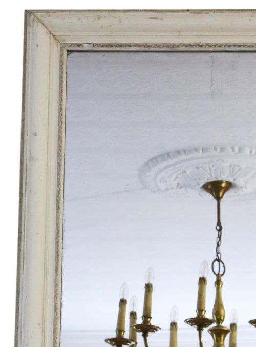ANTIQUE LARGE QUALITY PAINTED OVERMANTLE MIRROR 19TH CENTURY - ADDITIONAL PHOTO 6