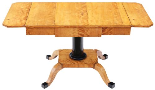 Antique Fine Quality Early 19th Century Swedish Biedermeier Satin Birch Sofa Table