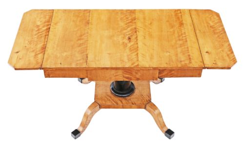 fig 1. Antique fine quality early 19th Century Swedish Biedermeier satin birch sofa table