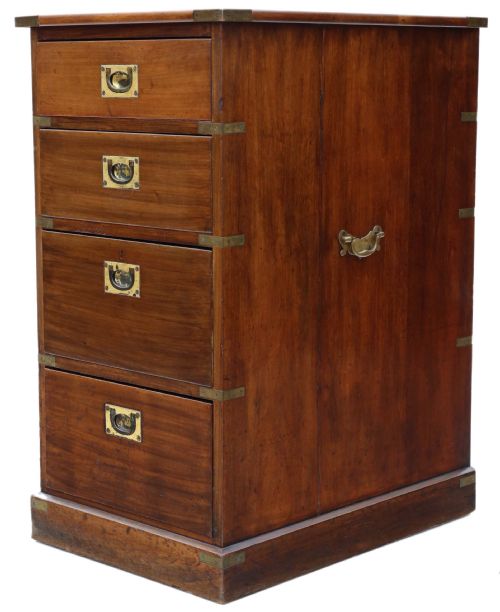 Antique Quality Mahogany Campaign Chest of Drawers C1915