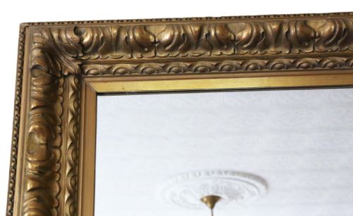 fig 1. Antique large fine quality 19th Century gilt overmantle wall mirror