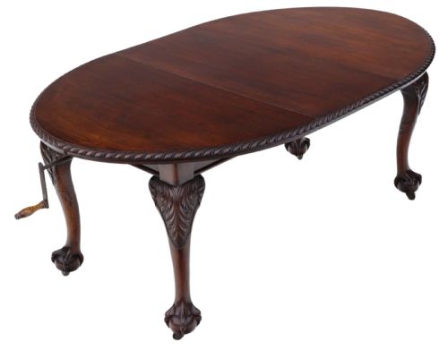 Antique Fine Quality ~6' Mahogany Wind Out Extending Dining Table C1900