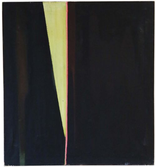 Large Oil on Canvas Painting Artwork Circle Manner of Mark Rothko C1960 Vintage Antique