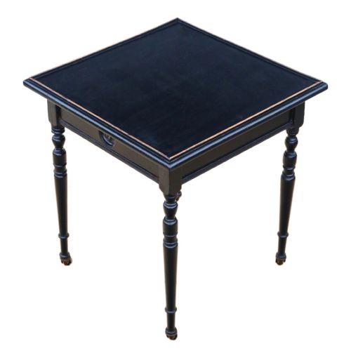 fig 1. Antique Victorian C1880 ebonised occasional side lamp table