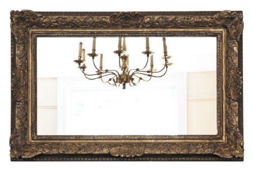 Antique 19th Century Large Quality Gilt Overmantle Wall Mirror