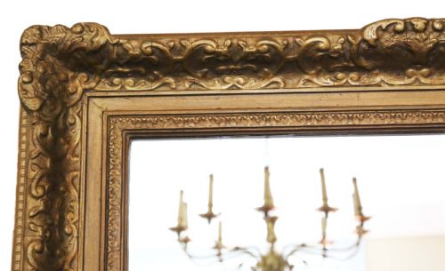 fig 1. Antique large gilt quality overmantle wall mirror 19th Century