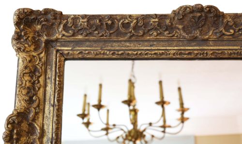 fig 1. Antique quality gilt wall mirror 19th Century overmantle