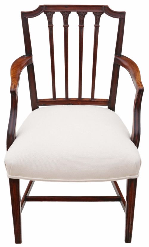 Antique Fine Quality Early 19th Century Georgian Mahogany Elbow Desk Chair