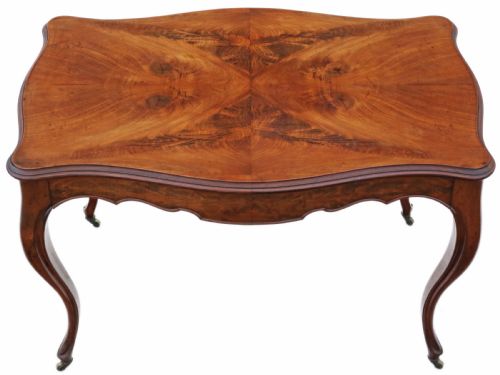 fig 1. Antique 19th Century fine quality flame mahogany writing table C1890