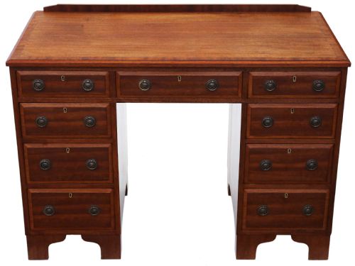 Antique Quality Mahogany Twin Pedestal Desk C1920