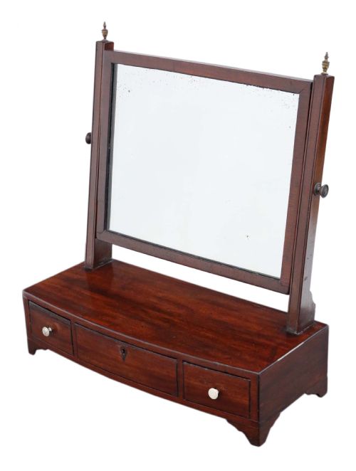 Antique Quality Georgian C1805 Mahogany Dressing Table Swing Mirror