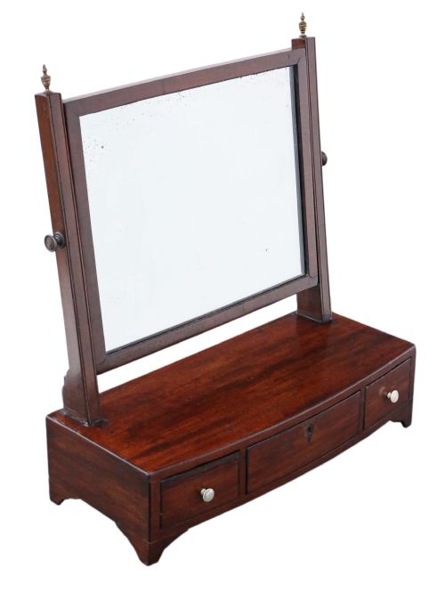 fig 1. Antique quality Georgian C1805 mahogany dressing table swing mirror