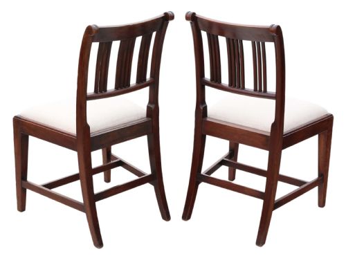 fig 1. Antique quality pair of Georgian mahogany dining chairs