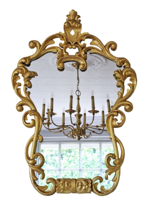 Antique 19th Century Large Decorative Gilt Wall Mirror