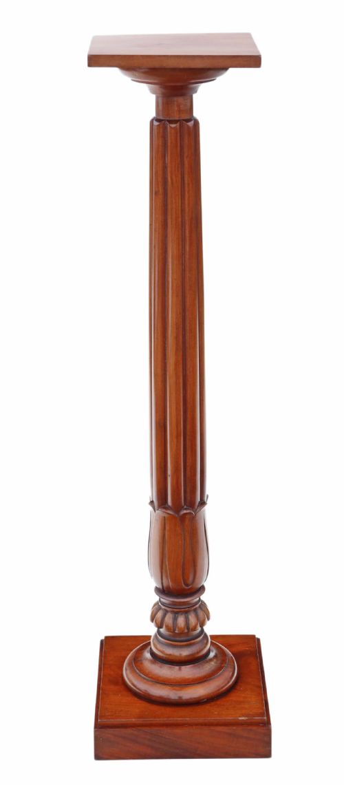 Antique Quality Victorian 19th Century Mahogany Torchiere Pedestal Plant Stand