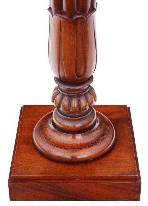 fig 1. Antique quality Victorian 19th Century mahogany torchiere pedestal plant stand